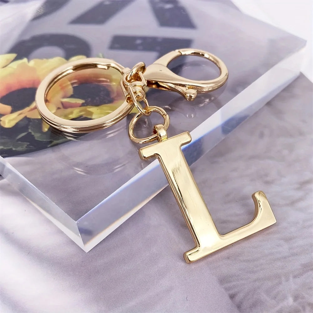 1pc English Letter Keychain Pendant Phone Pendant Key Ring Accessories Lovely Bag Charm for Girls Gift Car Pendant