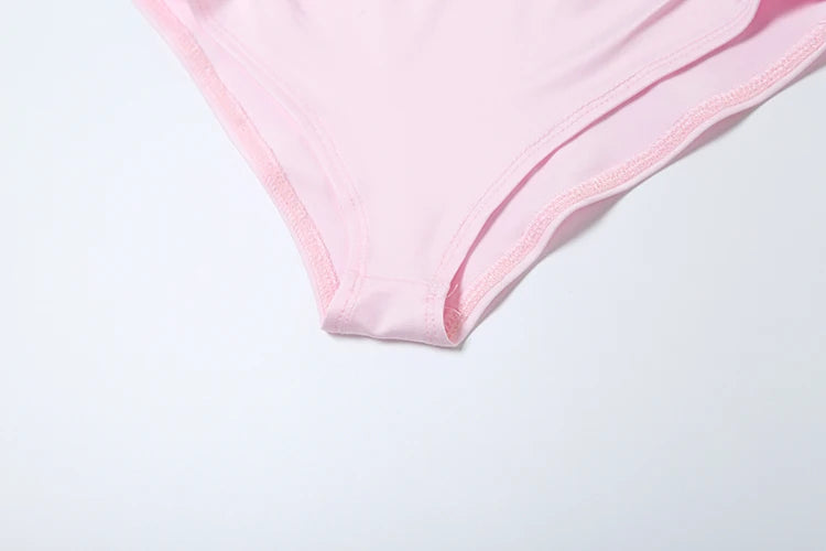 Weird Puss Heart Hollow 2 Piece Set Women Simple Vacation Camisole+Panties Beach Style Matching Stretch Street Comfortable Suit