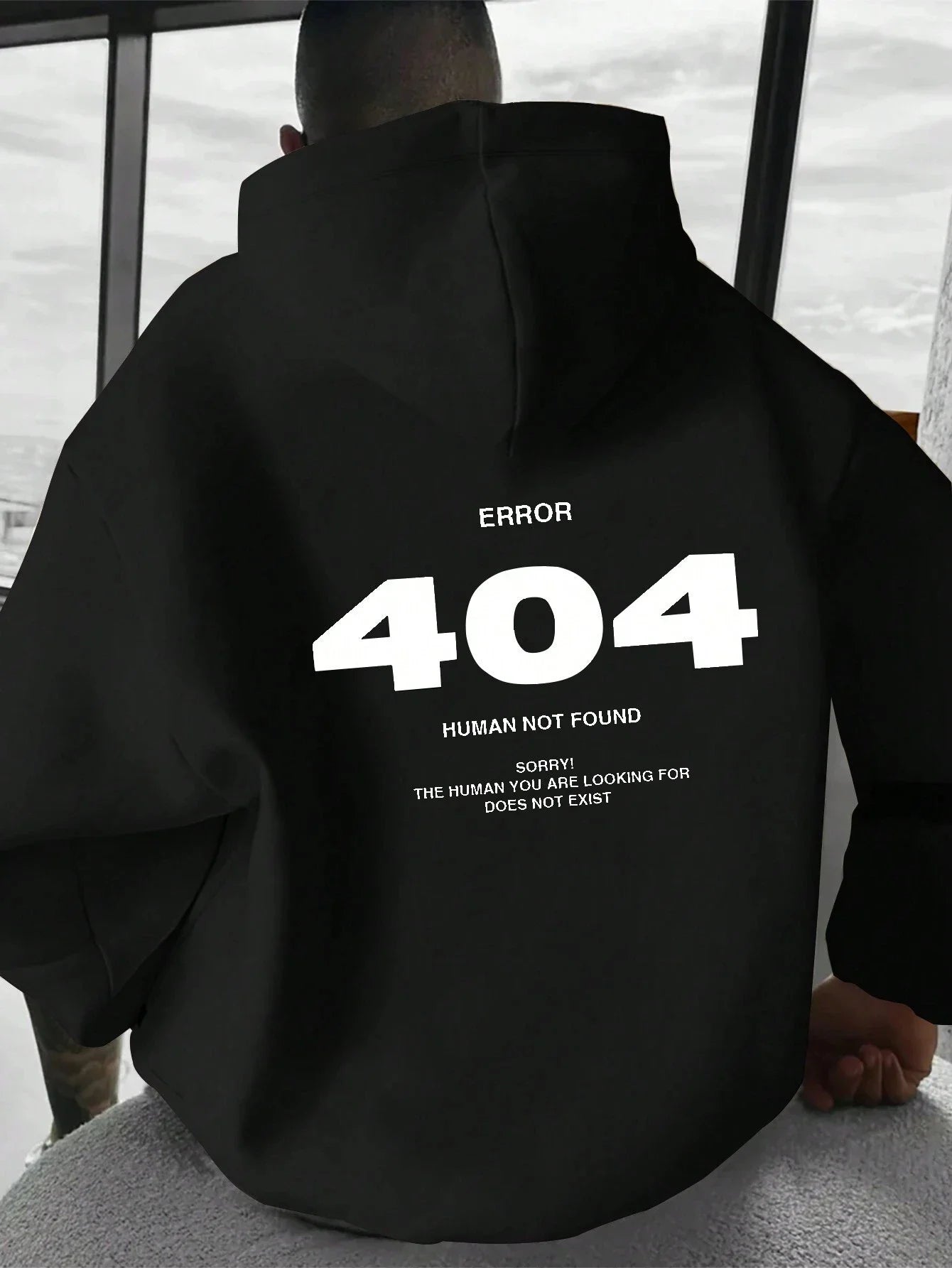 Autumn and Winter New Men's Hoodie Loose Long Sleeve Printed Comfortable Casual Sweatshirt with Kangaroo Pocket and Drawstring