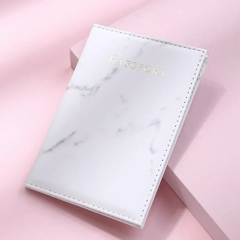 Women Cute Leather Passport Cover Air tickets For Cards Travel Passport Holder Wallet Case Travel  Accessory Credit Card Holder