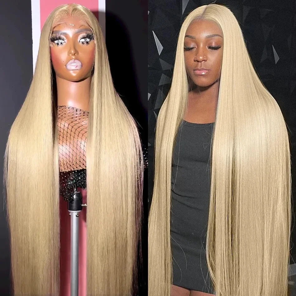 250 Density 613 Honey Blonde Color Straight 13x6 Lace Front Human Hair Wigs For Women 13x6 Transparent Frontal Wig