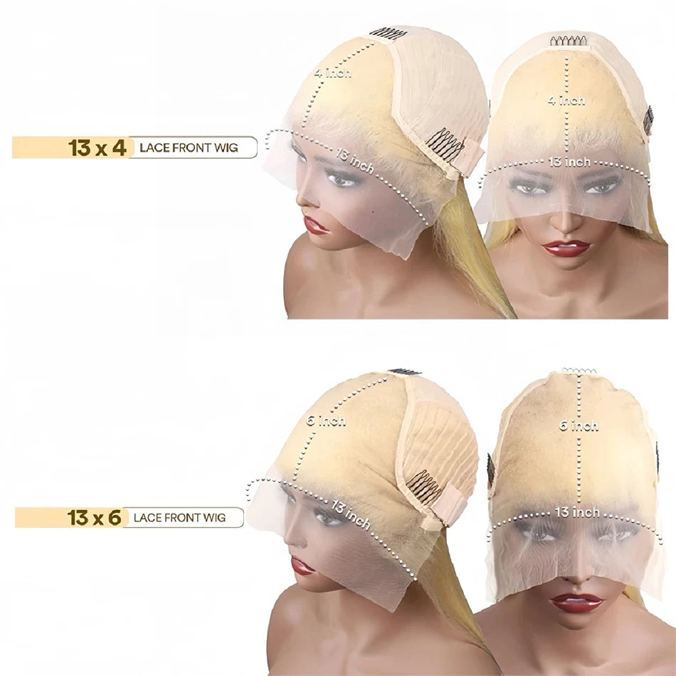 Deep Wave 613 Lace Front Wig Human Hair 13X6 30 32 Inch Blonde Wig Human Hair 220 Density Pre Plucked Lace Frontal Wig For Women