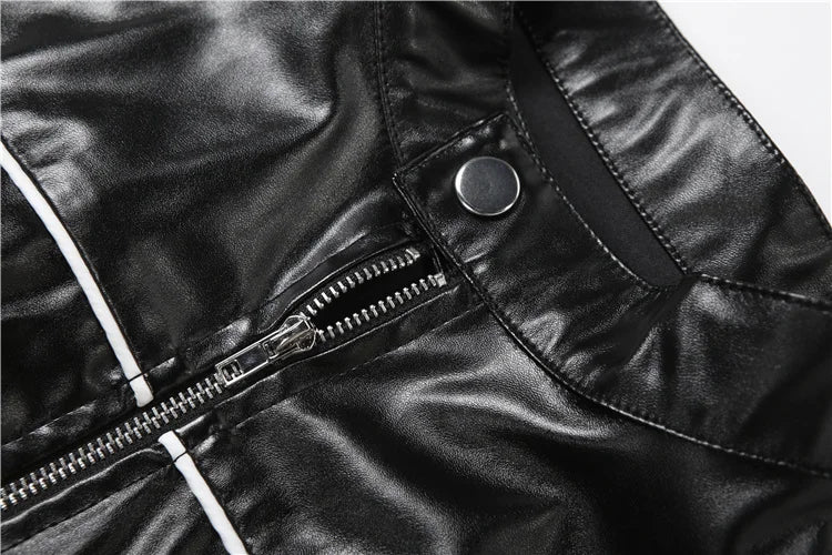 Weird Puss PU Jacket Women Letter Print Patchwork Uniform Hipster Button Zip Trend Sporty Street Varsity Casual Fall Crop Coat