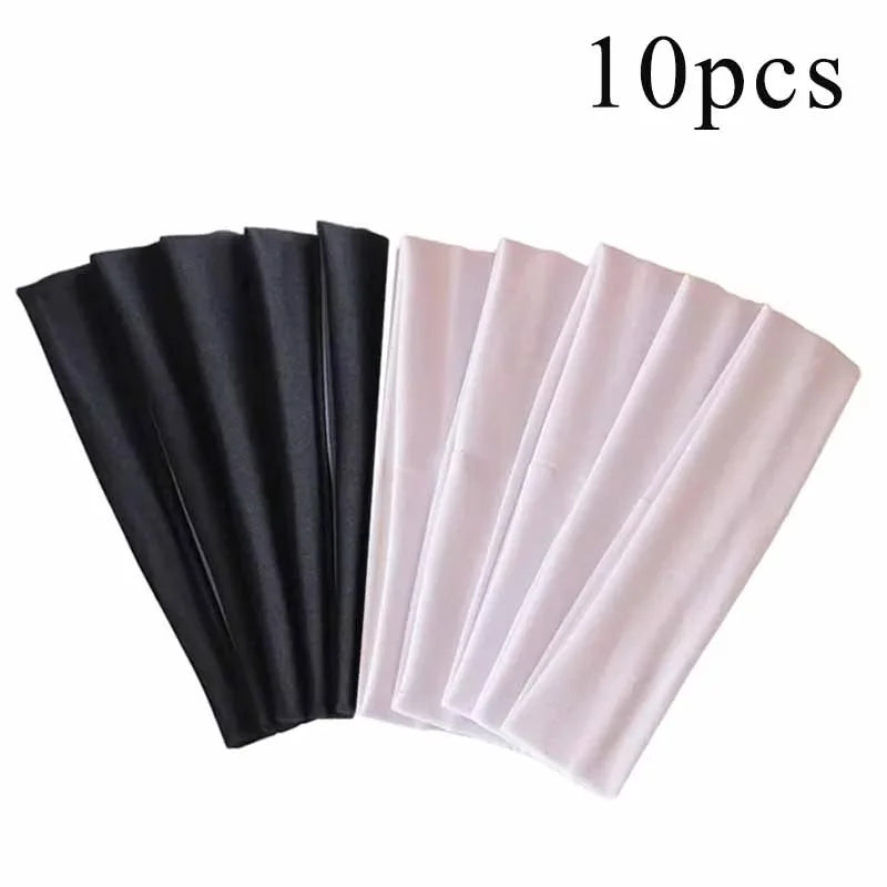 10 Pcs Elastic HairBand Fashion Headbands For Women Solid Color Sports Running Fitness Yoga Hair Bands Makeup Hair Accessories