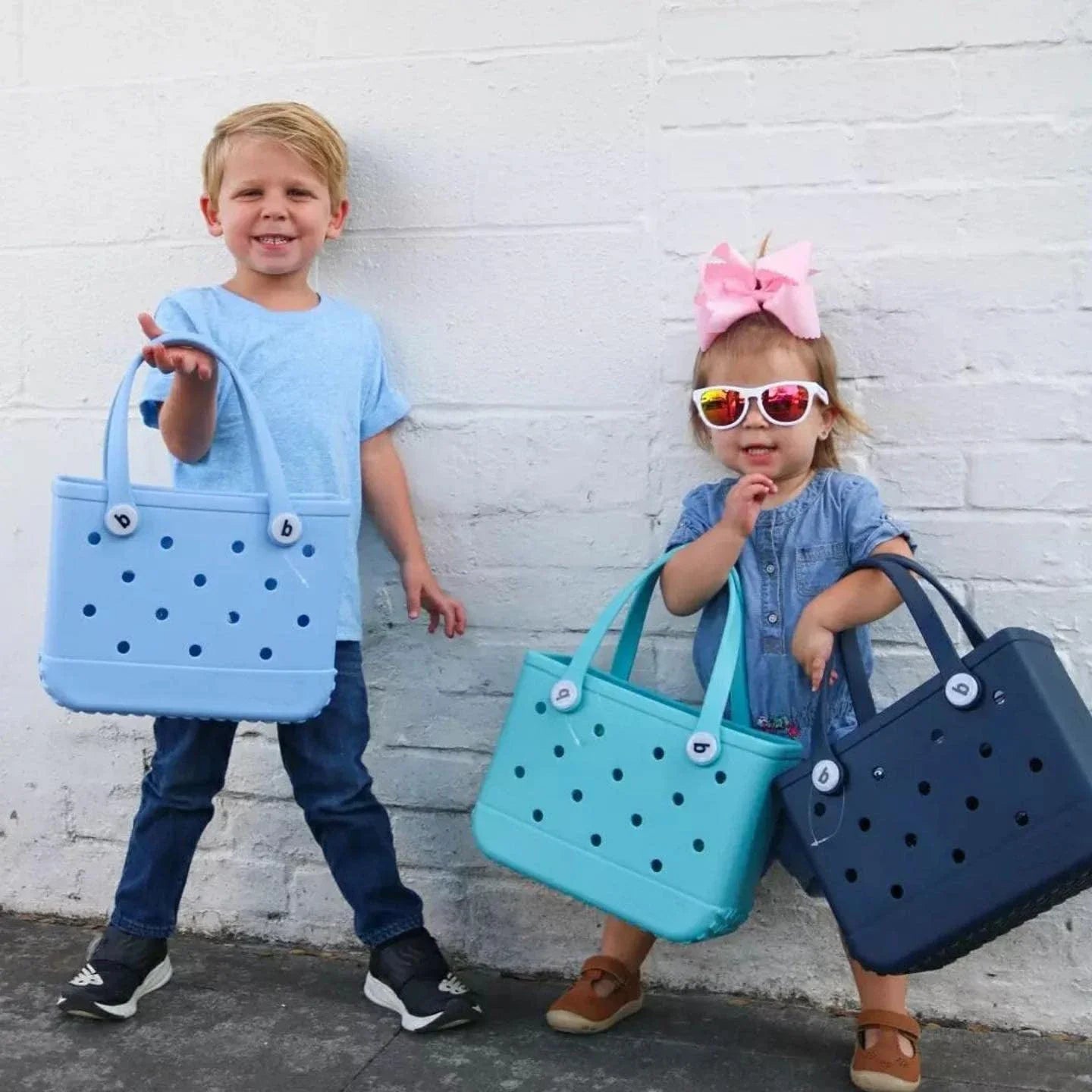 Beach Bag Waterproof Tote Handbag EVA Beach Basket Child High Capacity Multi-Purpose Handbag Fashion Kid Beach Storage Bag
