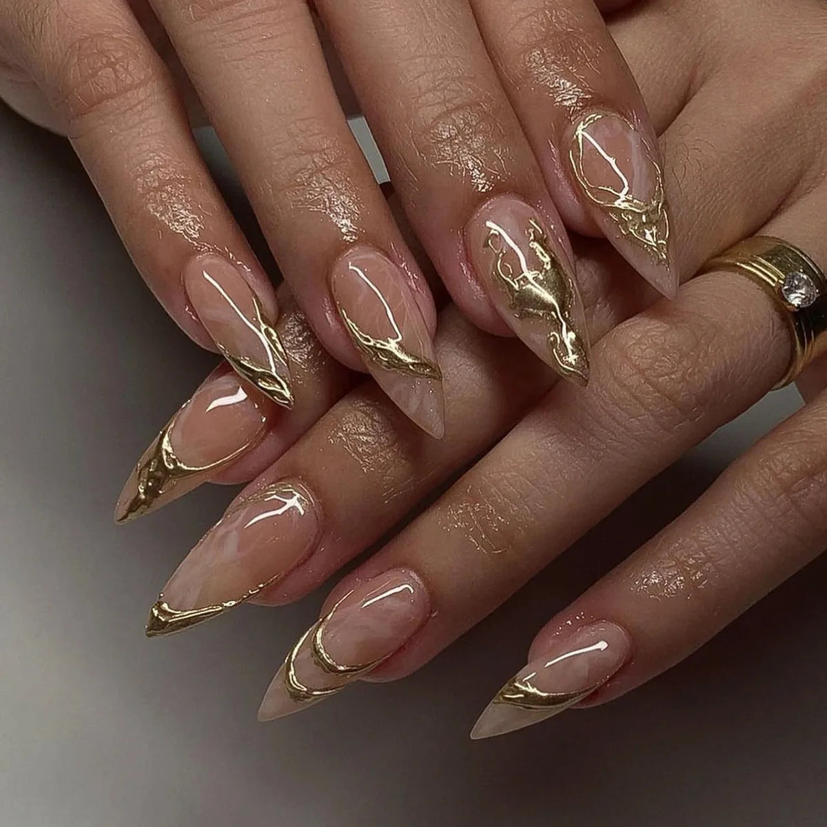 24pcs French Almond Press on Nails Leopard Print False Nails 3D Bow Wearable Stick-on Nails Fake Nail Uñas Накладные Ногти 네일팁