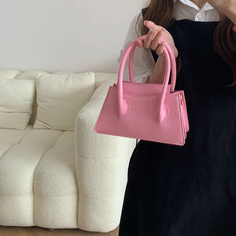 Fashion Pink Small Square Women Clutch Purse Handbags New Simple Ladies Messenger Bag Solid Color Female Shoulder Crossbody Bags