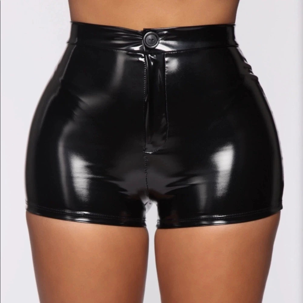 HLJ&GG Pink Letter Print Leather Jacket 3 Piece Sets Women Vest+Long Sleeve Crop Top+Shorts Outfits Fashion Cool Girl Streetwear