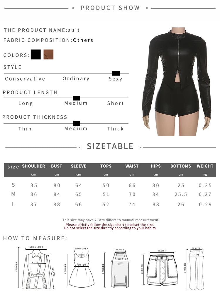Weird Puss Hipster 2-Piece Set Women Tracksuit Trend Zip Stand Collar Jacket+Bike Shorts Matching Activity Hottie Street Outfits