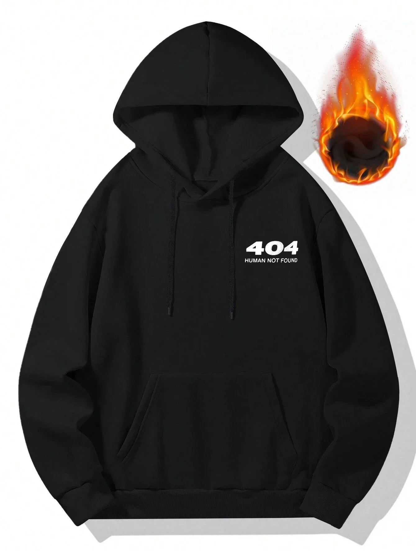 Autumn and Winter New Men's Hoodie Loose Long Sleeve Printed Comfortable Casual Sweatshirt with Kangaroo Pocket and Drawstring