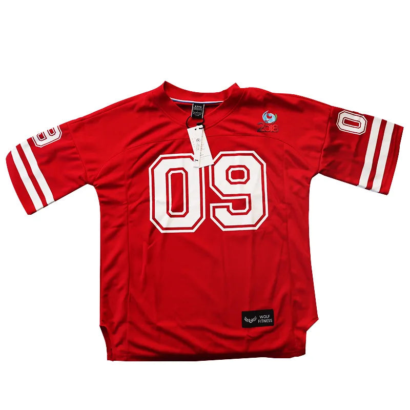 Men Soccer Jersey Shirt sports Loose Bodybuild