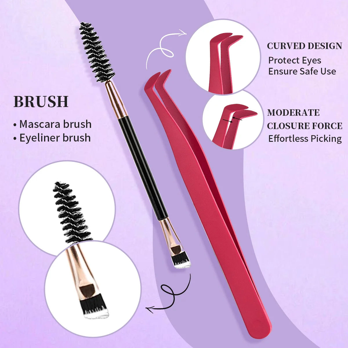 ISEEN DIY Eyelash Extension Kit Cluster Mix Eyelashes Full  Lashes Kit with Lash Bond & Seal and Eyelash Tweezers and Brush