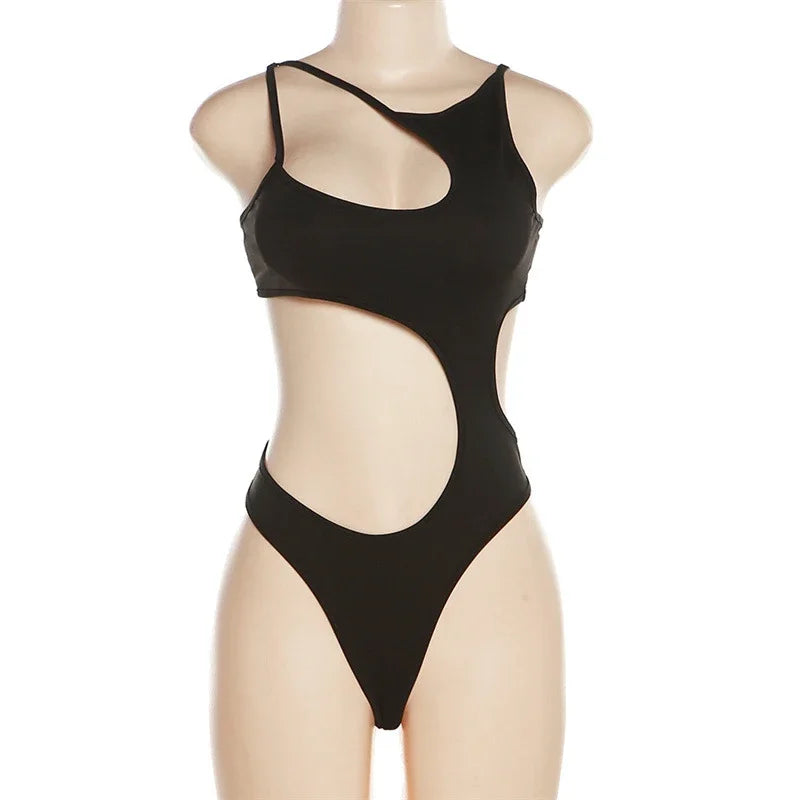 Sexy Sleeveless, whole bathing suit, Cut Out For Women Summer Beach Holiday Tops, High Rise Clothes Swimsuit