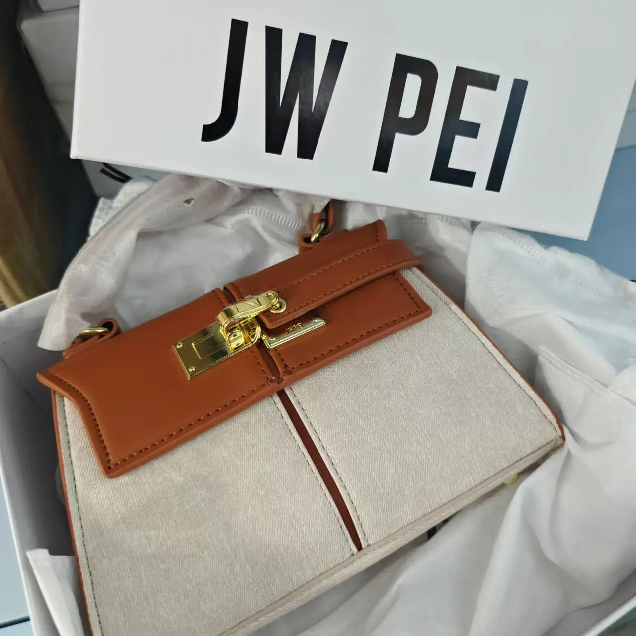 JW PEI Women's Handbag Elise Designer Fashion 2025 New jeans Blue Tote Bag Small Square Crossbody Bag Premium Women Bag