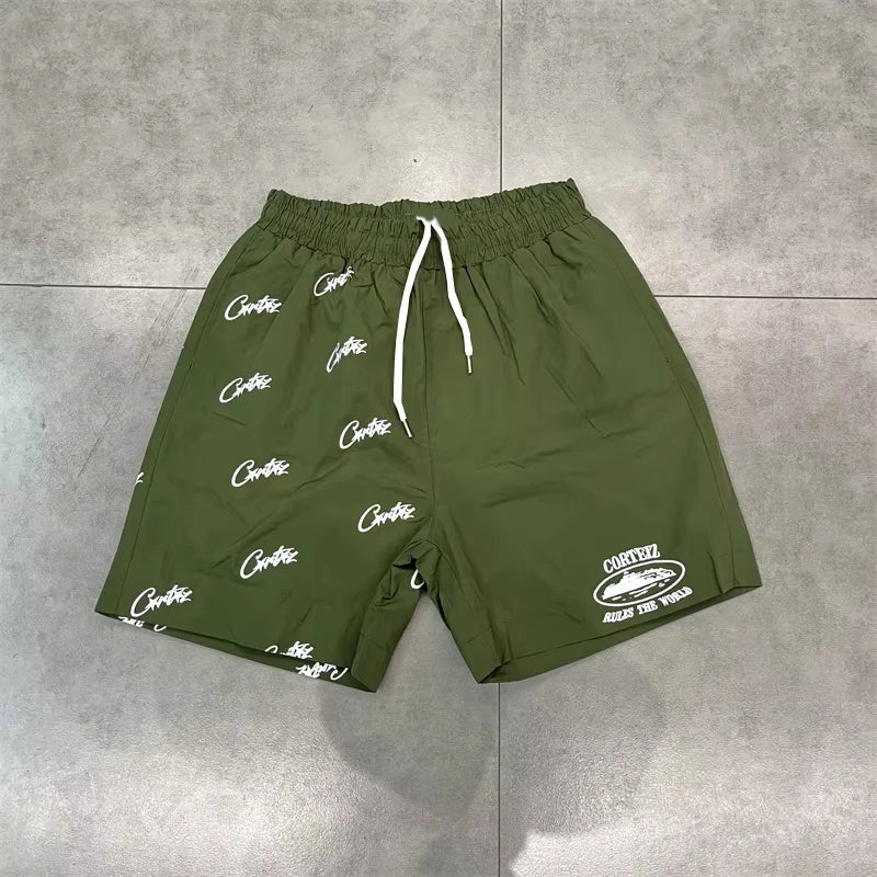 2025 Summer New Breathable Quick Drying Letter Shorts for Casual Hip Hop Men's and Women's Sports Breathable Beach Pants