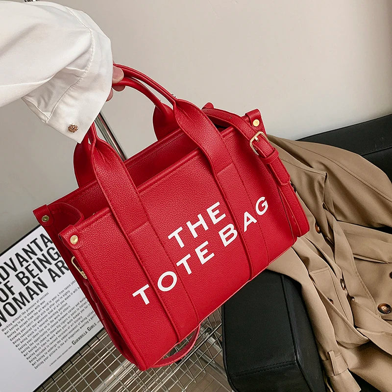 The Tote Bag For Women Crossbody Female Handbag New Solid Words Lette Leisure Large Bag,Luxury Fashion Bag,designer Bag for PU