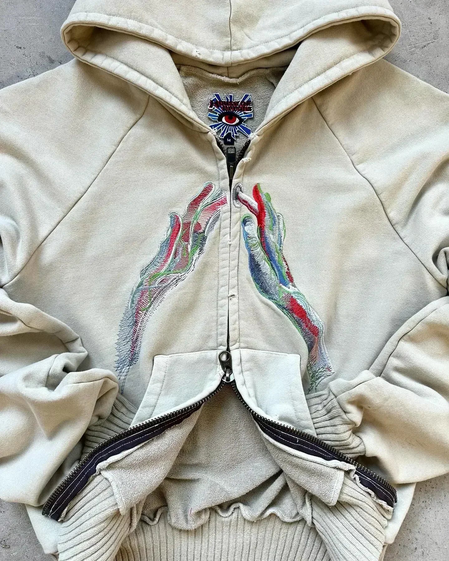 Retro Gothic Full Rhinestone Patch Letter Oversized Hoodie Women's Y2K New Harajuku Hip-Hop Casual Joker Sweatshirt Street Wear