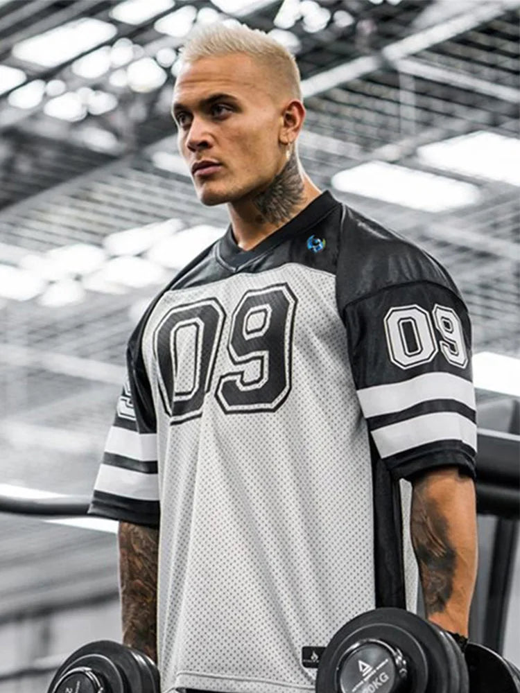 Men Soccer Jersey Shirt sports Loose Bodybuild