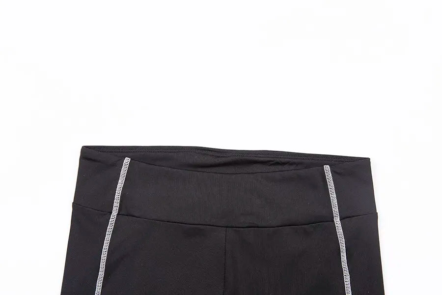 2Piece Set Fitness Full Sleeve Crop Top + Elastic Leggings