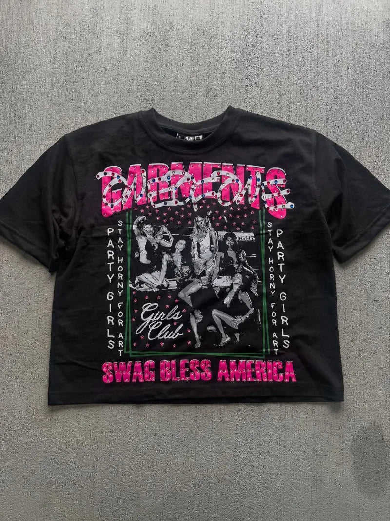 Y2K Casual Harajuku Rock Graphics Top Streetwear Women