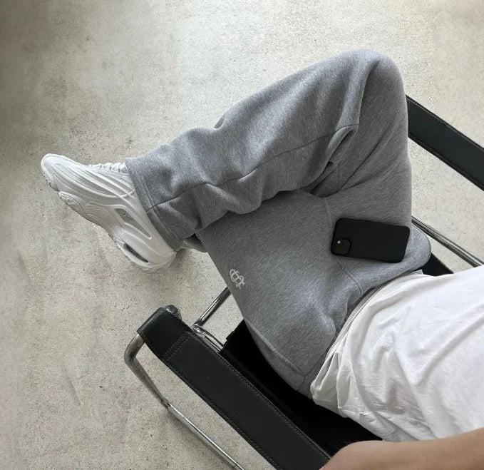 Fashion Embroidery Casual Slim Pants Y2k Street Wearing Solid Color Sport Pants Men And Women Couple Straight Leg Pants Hot