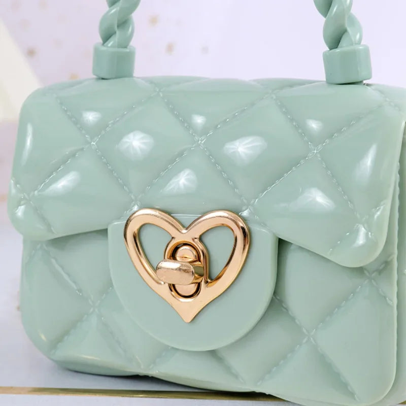 PU Mini Shoulder Bags New Heart Coin Wallets Handbags Women Girls
