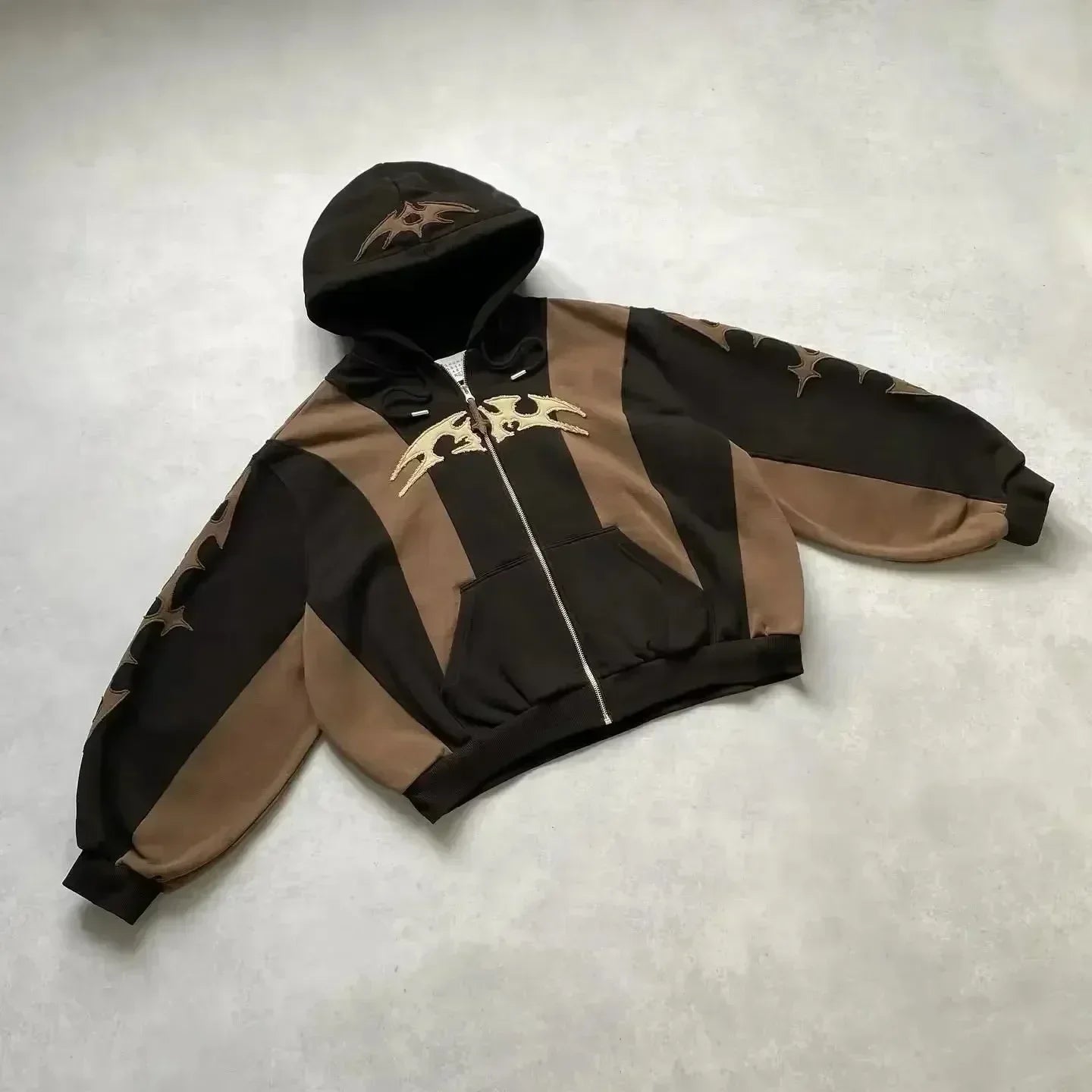 Retro Gothic Full Rhinestone Patch Letter Oversized Hoodie Women's Y2K New Harajuku Hip-Hop Casual Joker Sweatshirt Street Wear