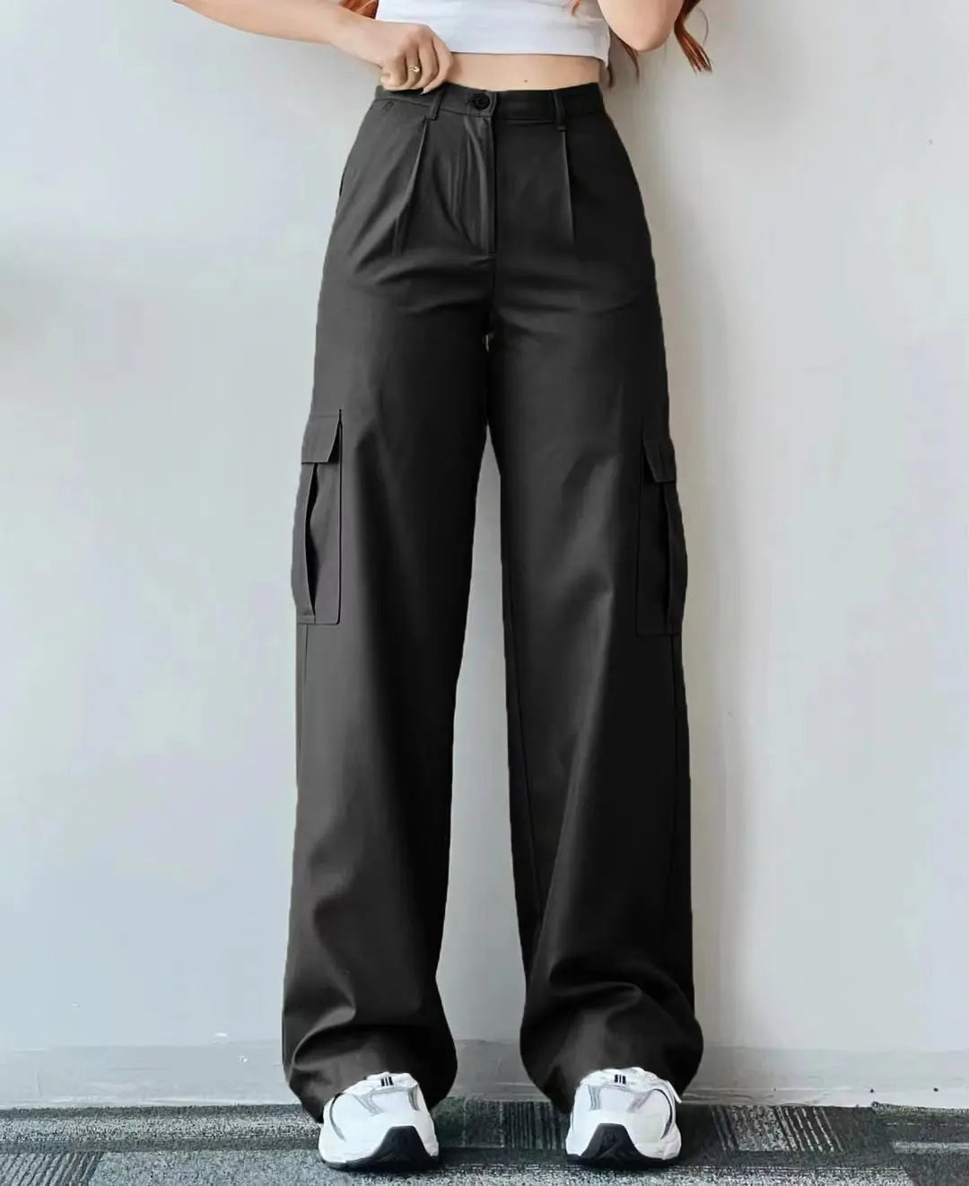 New Y2K Women Vintage Cargo Pants Streetwear Techwear Korean Harajuku Parachute Pants Beige Sweatpants Wide Leg Joggers Trousers