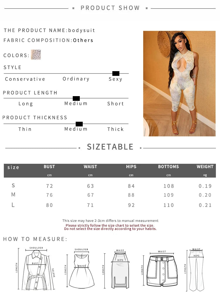 Weird Puss sexy hollow romper women sexy backless sleeveless summer trend Leopard print tight skinny street playsuit overalls