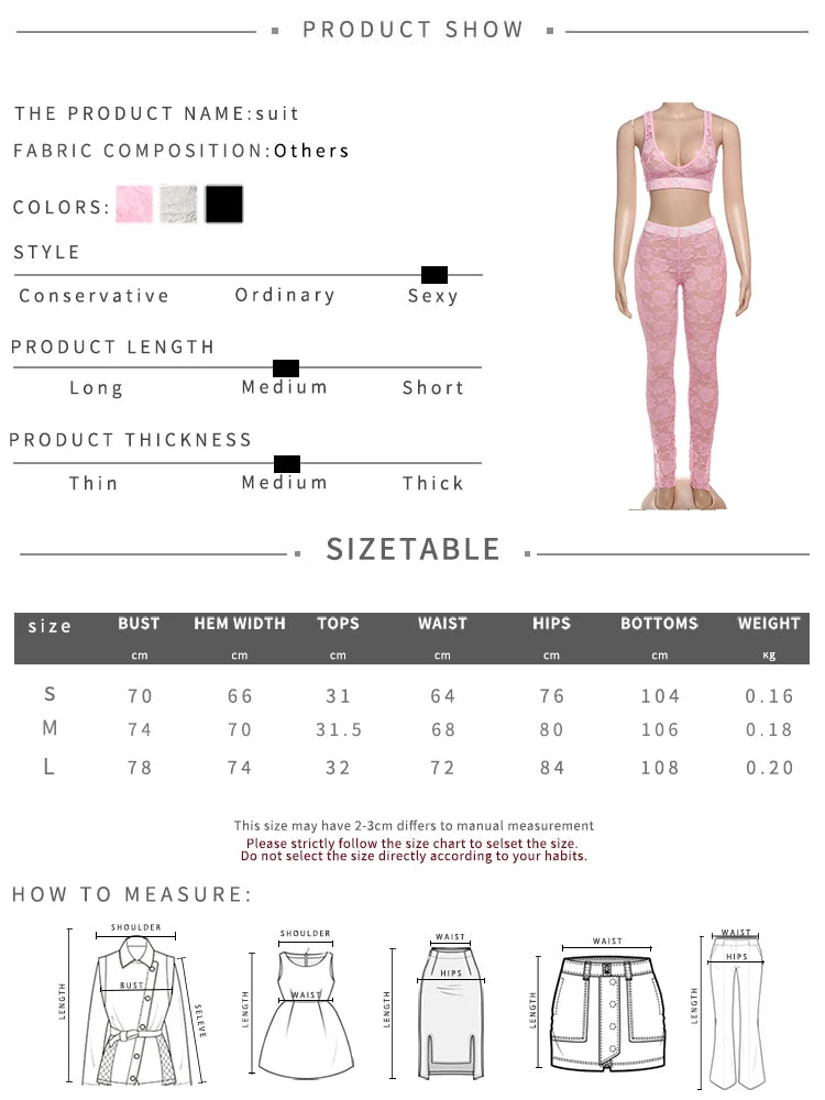2 Piece Set, lace Coquette Wide Belt Tank Tops+Leggings