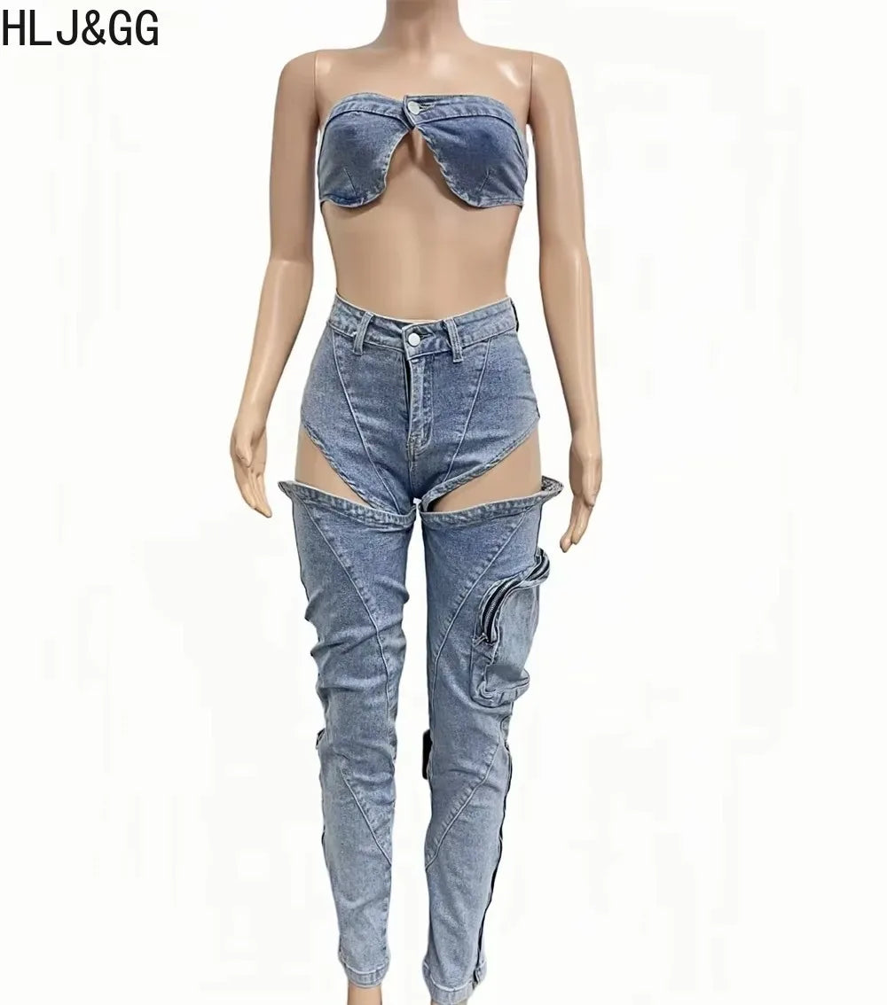 Sleveless Hollow Out 2 Piece Sets Outfit Women