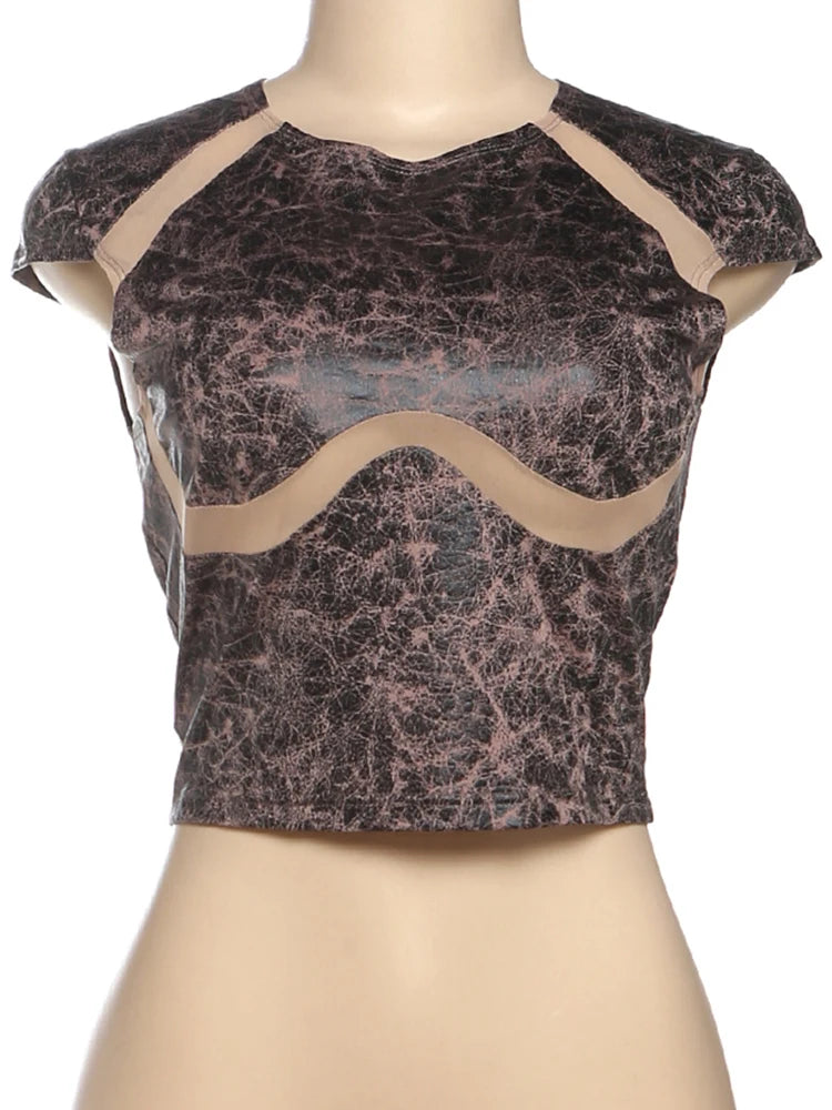 Women round-Neck Sleeveless Skinny Stretch Hot Girls Street Fashion Wild Top
