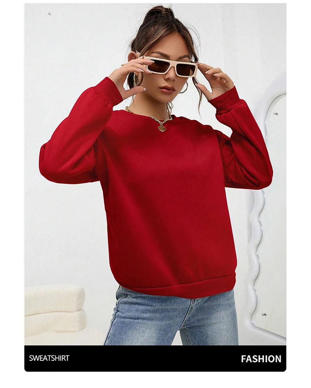 Harajuku Anime Girl Design Womens Sweatshirts Couples Kawaii Hoodie Comfortable Crewneck Clothes All-Match Fleece Streetwear