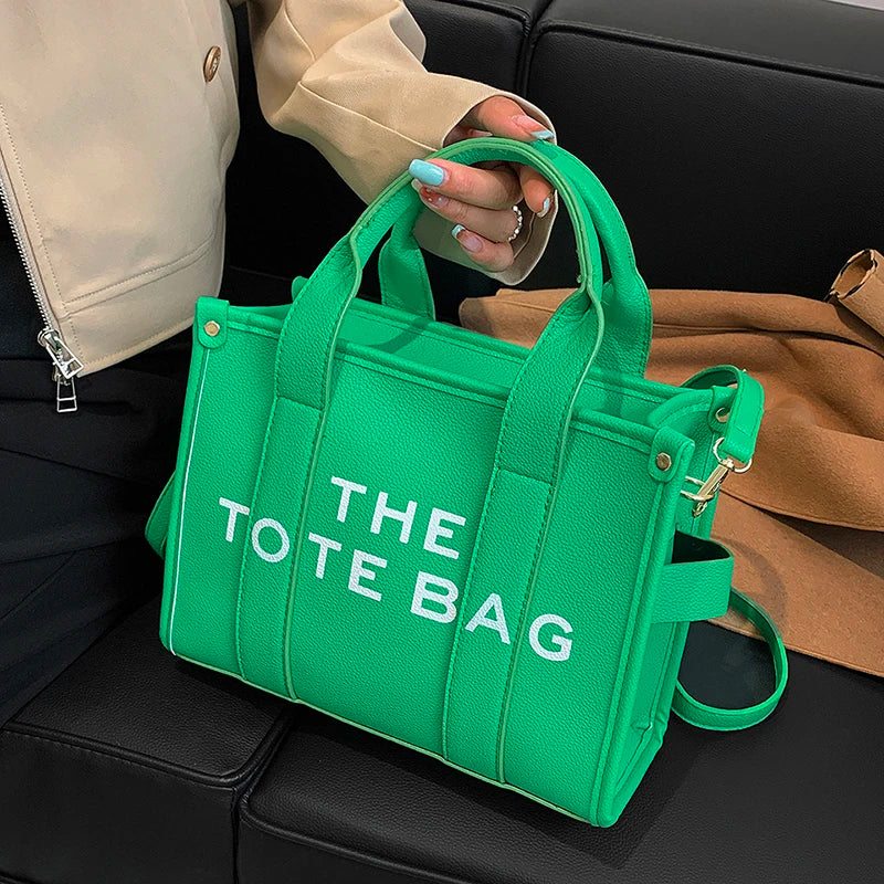 The Tote Bag For Women Crossbody Female Handbag New Solid Words Lette Leisure Large Bag,Luxury Fashion Bag,designer Bag for PU