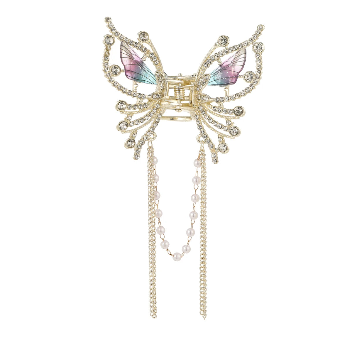AWAYTR Shark Crab Clips Girls Hairpin Hair Accessories Korean Women Simple Hair Claw Clip Butterfly Pearl Tassel Hair Clip