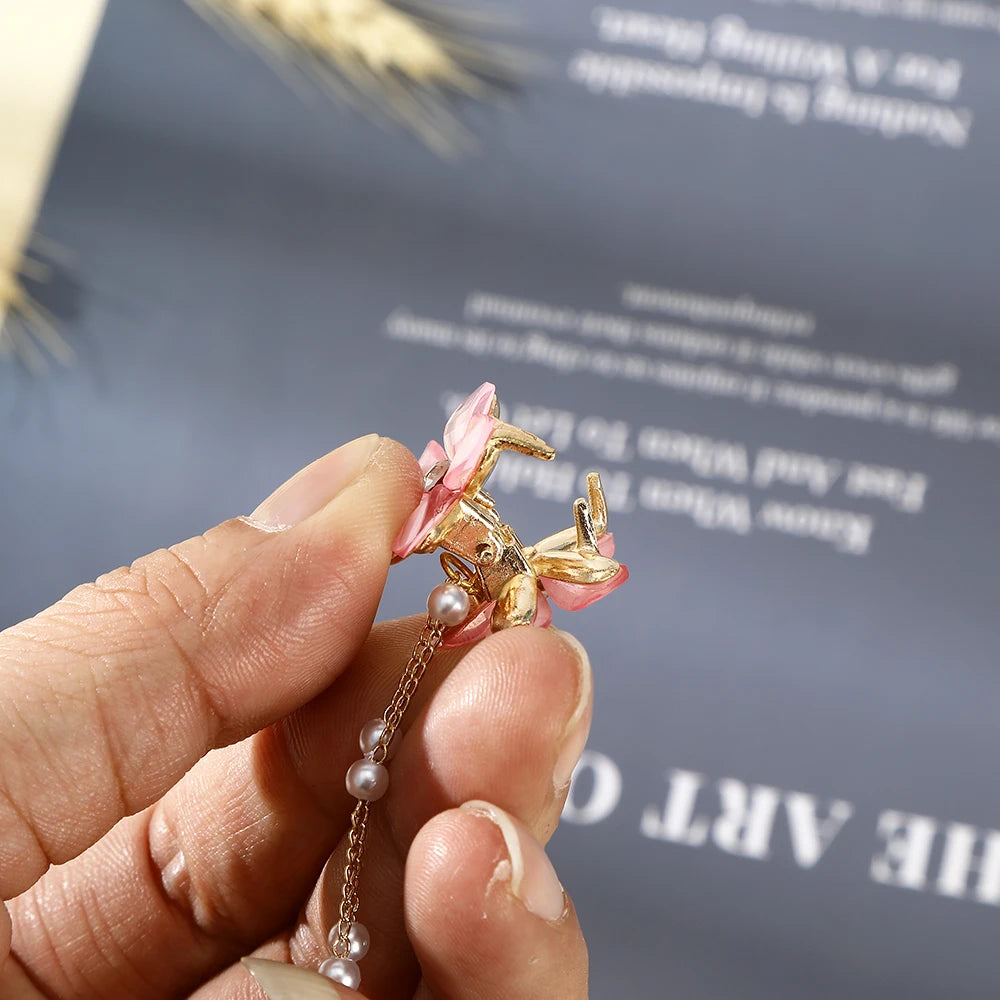 Butterfly Hairpins New Korean Yarn Elegant Metal Tassel Long Hair Clips For Women Hanfu Antique Party Hair Accessories