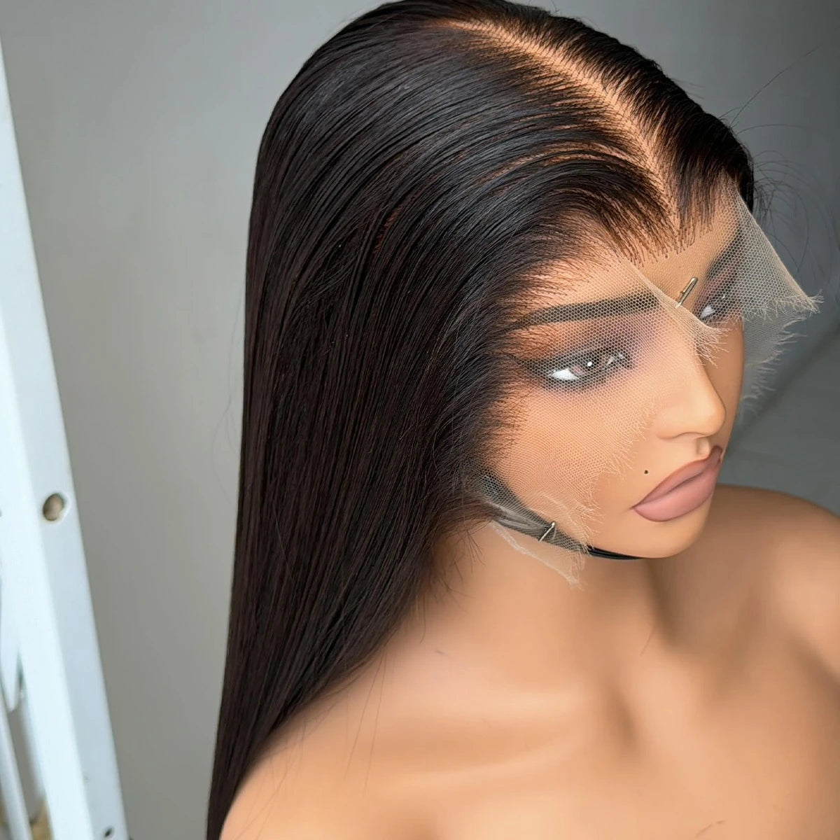 Bone Straight 13x4 Lace Frontal Wig For Women 5x5 Glueless Invisi-Drawstring Black Human Hair Wigs 360 Full Lace Wig Human Hair