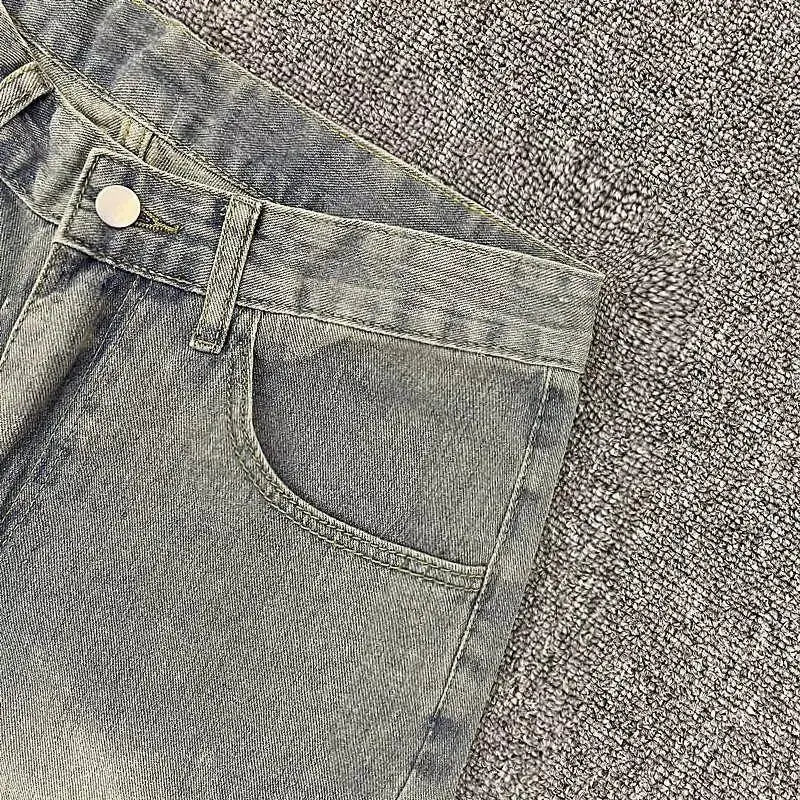 Ripped Denim Shorts Men's American Fashion Brand Loose Straight Mid-pants Casual Versatile Five-point Pants Jort Clothing Jorts