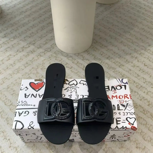 New Summer Ins Trendy Women's Slippers, Flat-soled Hollow Flip-flops, Fashionable and Versatile Casual Sandals