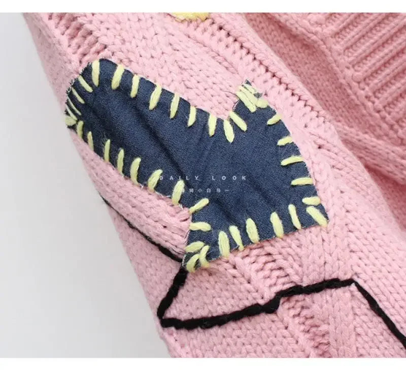 HLJ&GG Winter Embroidery Knit Sweater Coats Two Piece Sets Women Button Long Sleeve Top And Plaid Aline Skirts Outfit Streetwear