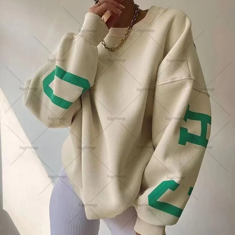 Casual Loose Harajuku Y2K Retro Letter Hoodie Women 2025 American New Street Hip-hop Fashion Punk Oversized Sweatshirt Men