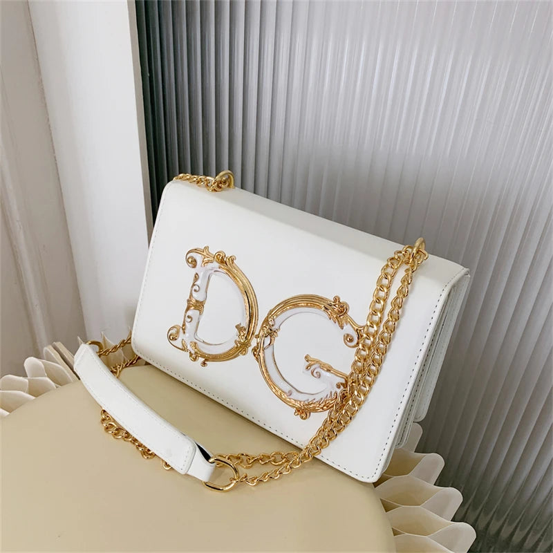 Stylish Crossbody Bag Ladies Handbag Made Of Genuine Leather With Gold Accents Fashionable Everyday Essential