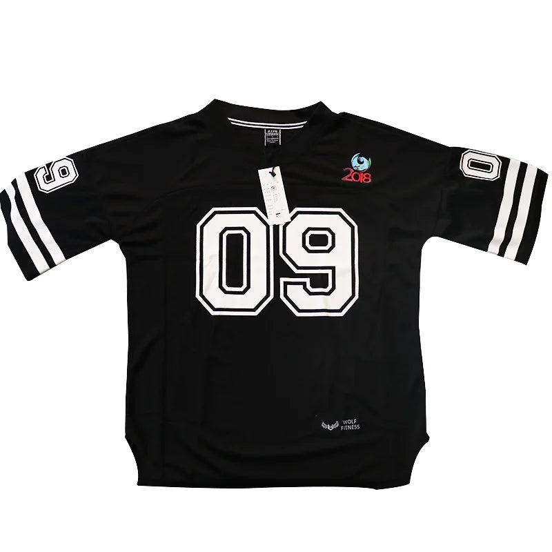 Men Soccer Jersey Shirt sports Loose Bodybuild