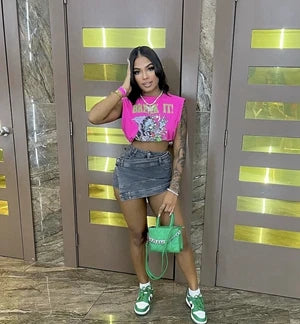 STYLISH LADY Harajuku Letter Printed Hip Hop T Shirt 2025 Summer Women Sleeveless O Neck Casual Street Tops Tees