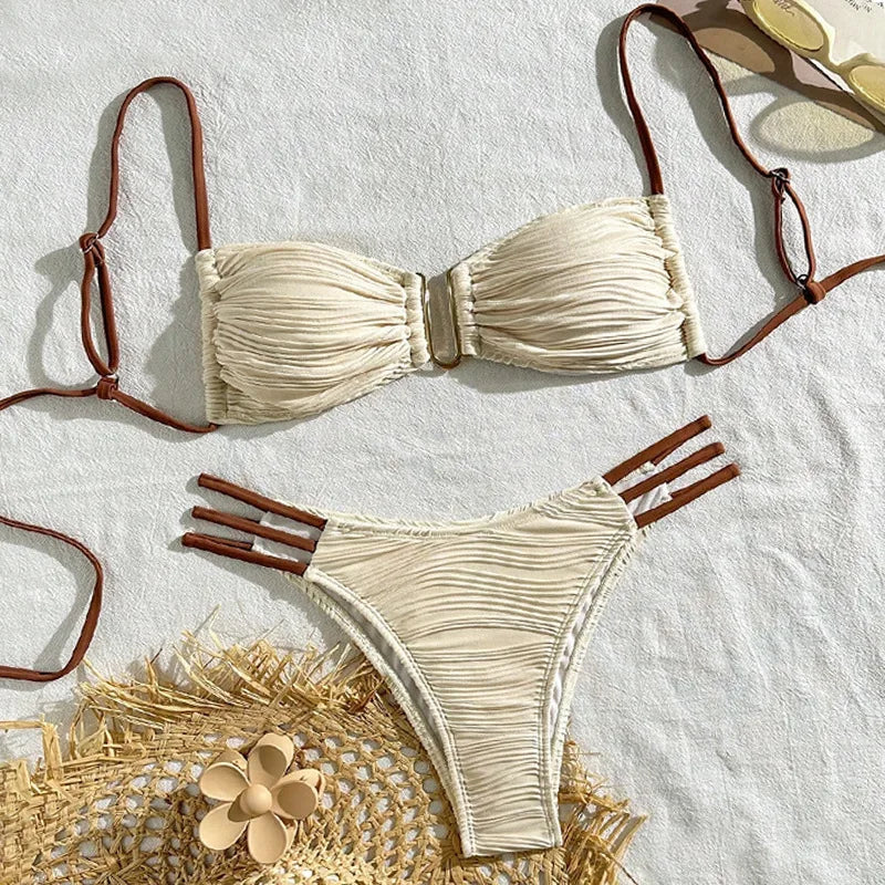 New Sexy Bikinis 2025 Swimsuits  Swimwear Push Up Beach Swim Wear Bathing Suits Brazilian Bikini Set Pool Bather