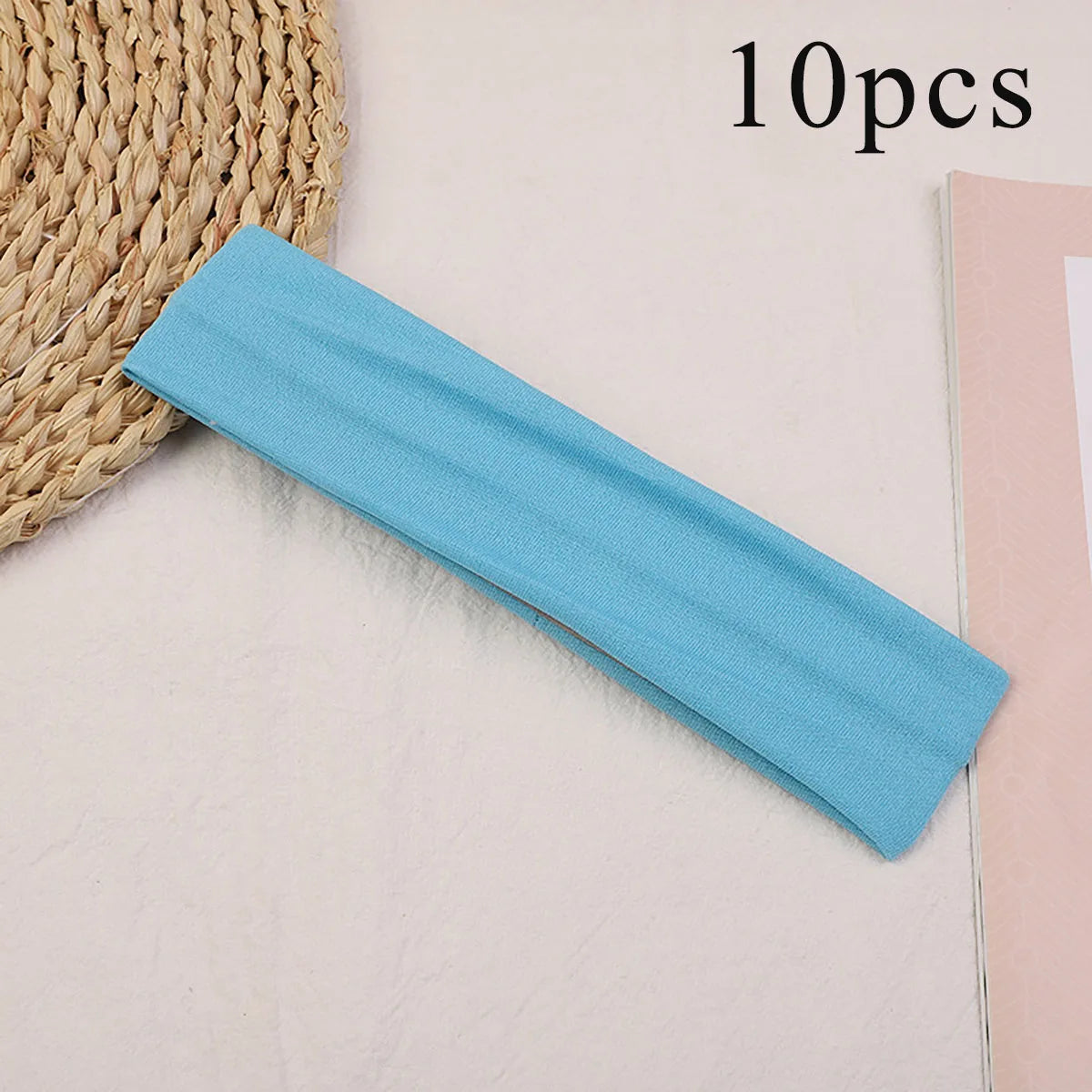 10 Pcs Elastic HairBand Fashion Headbands For Women Solid Color Sports Running Fitness Yoga Hair Bands Makeup Hair Accessories