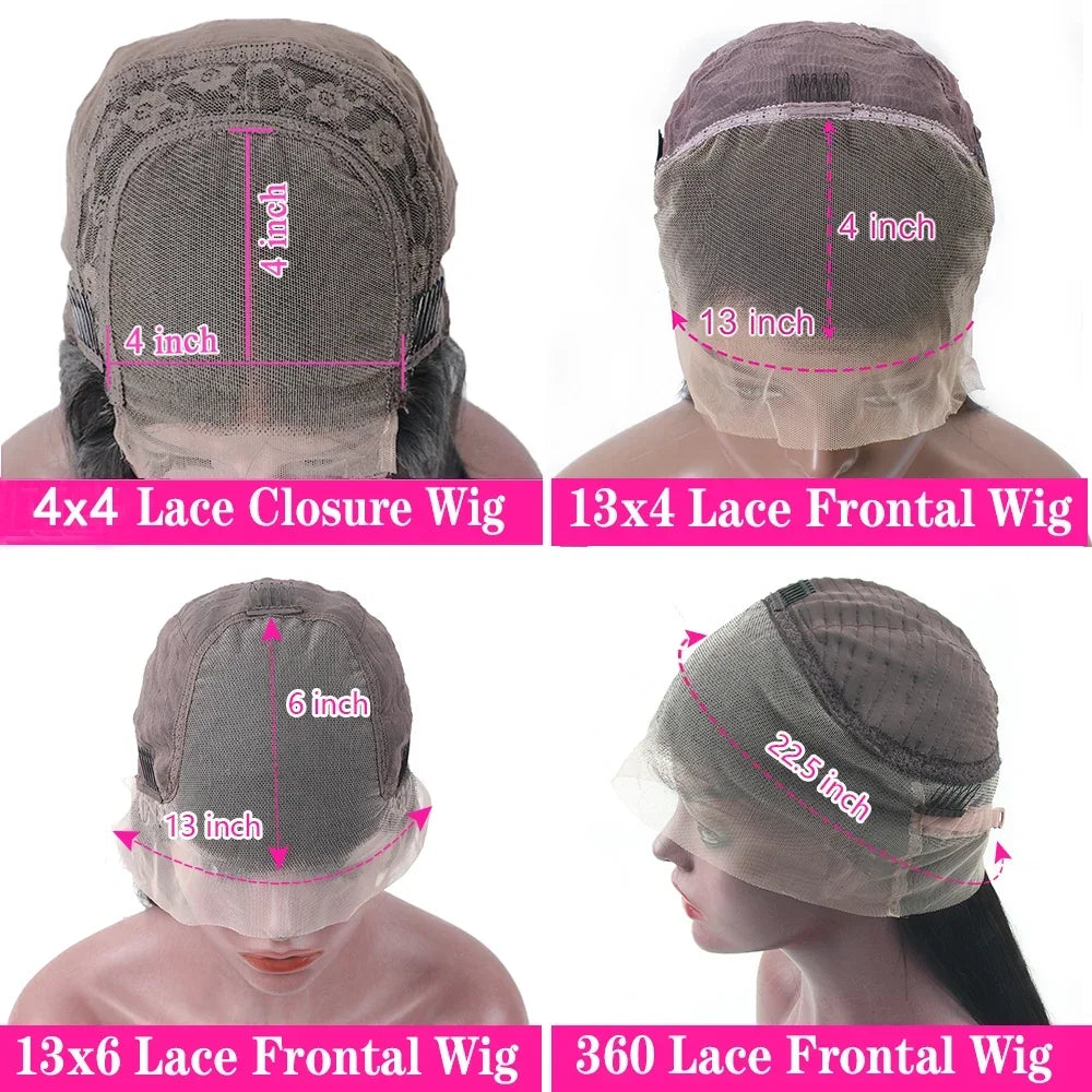 Chocolate Brown 13x4 Kinky Curly Lace Front Human Hair Wigs Pre Plucked Colored 13x6 Deep Wave Transparent Lace Frontal Wig