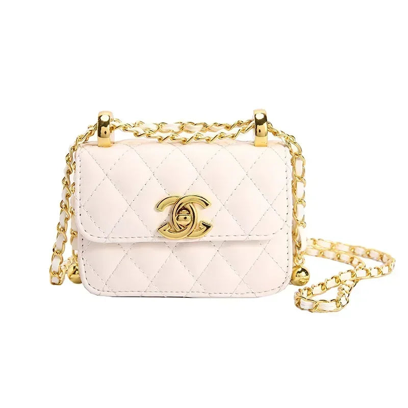 2025 New Arrival! Women's High-Quality Textured Small Square Bag - Trendy Chain Shoulder Design, Versatile for All Occasions