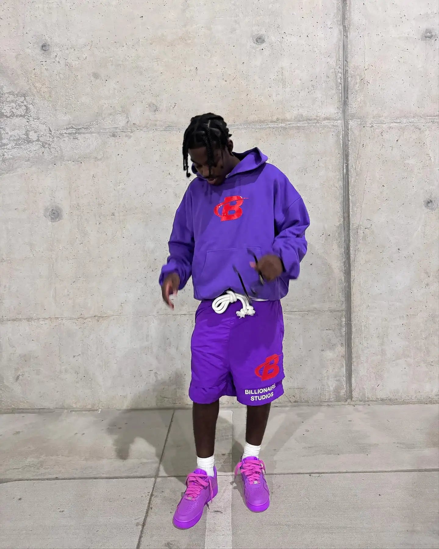 2024 Summer Letter B Print Trendy Tracksuit+sweatpants  Men Oversized Hoodies Sports Suit Loose Shorts Suit Clothes