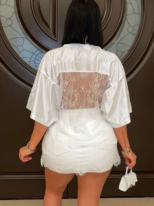 See Through Backless Loose Short Sleeve Y2K Sexy Trend Streetwear Tops